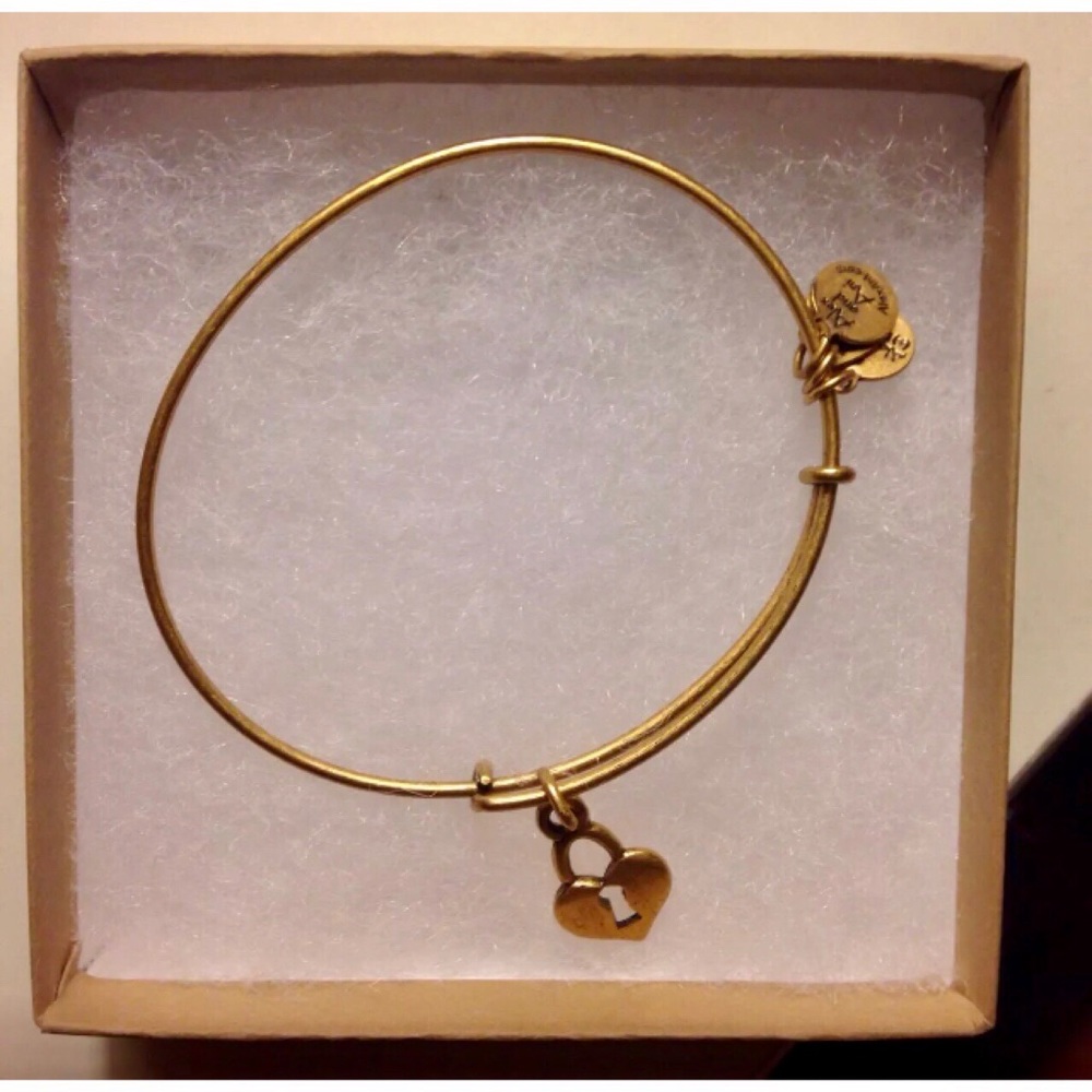 Alex and Ani Gold Bangle - Key To My Heart